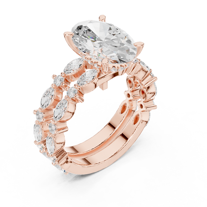 Mixed Shape Lab Grown Diamond Side Stone Ring