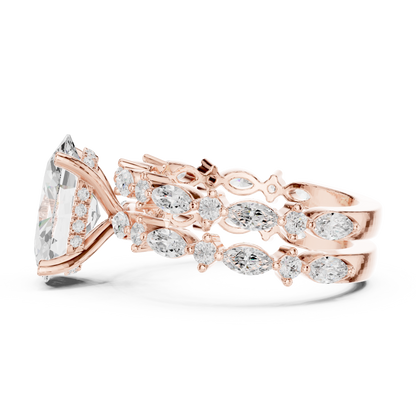Mixed Shape Lab Grown Diamond Side Stone Ring