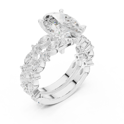 Mixed Shape Lab Grown Diamond Side Stone Ring