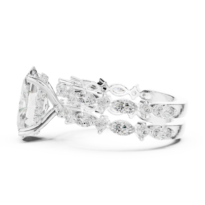 Mixed Shape Lab Grown Diamond Side Stone Ring