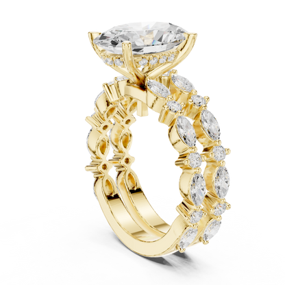 Mixed Shape Lab Grown Diamond Side Stone Ring