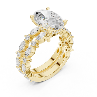 Mixed Shape Lab Grown Diamond Side Stone Ring