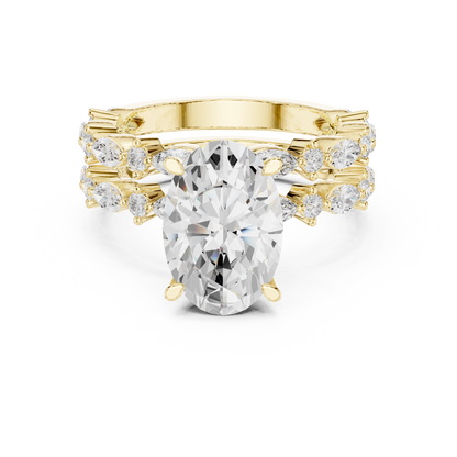Mixed Shape Lab Grown Diamond Side Stone Ring