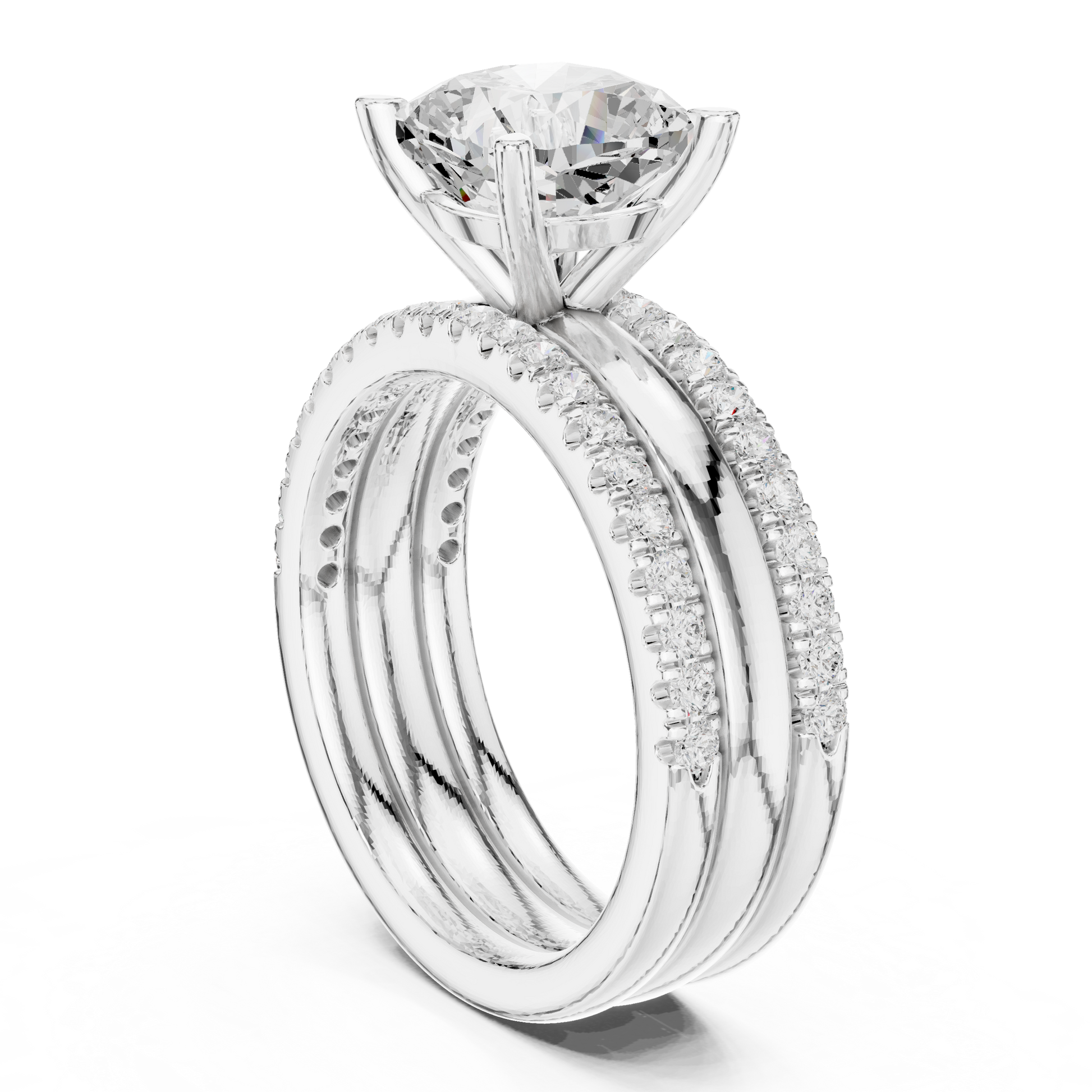 Round Halo Lab Grown Diamond Ring