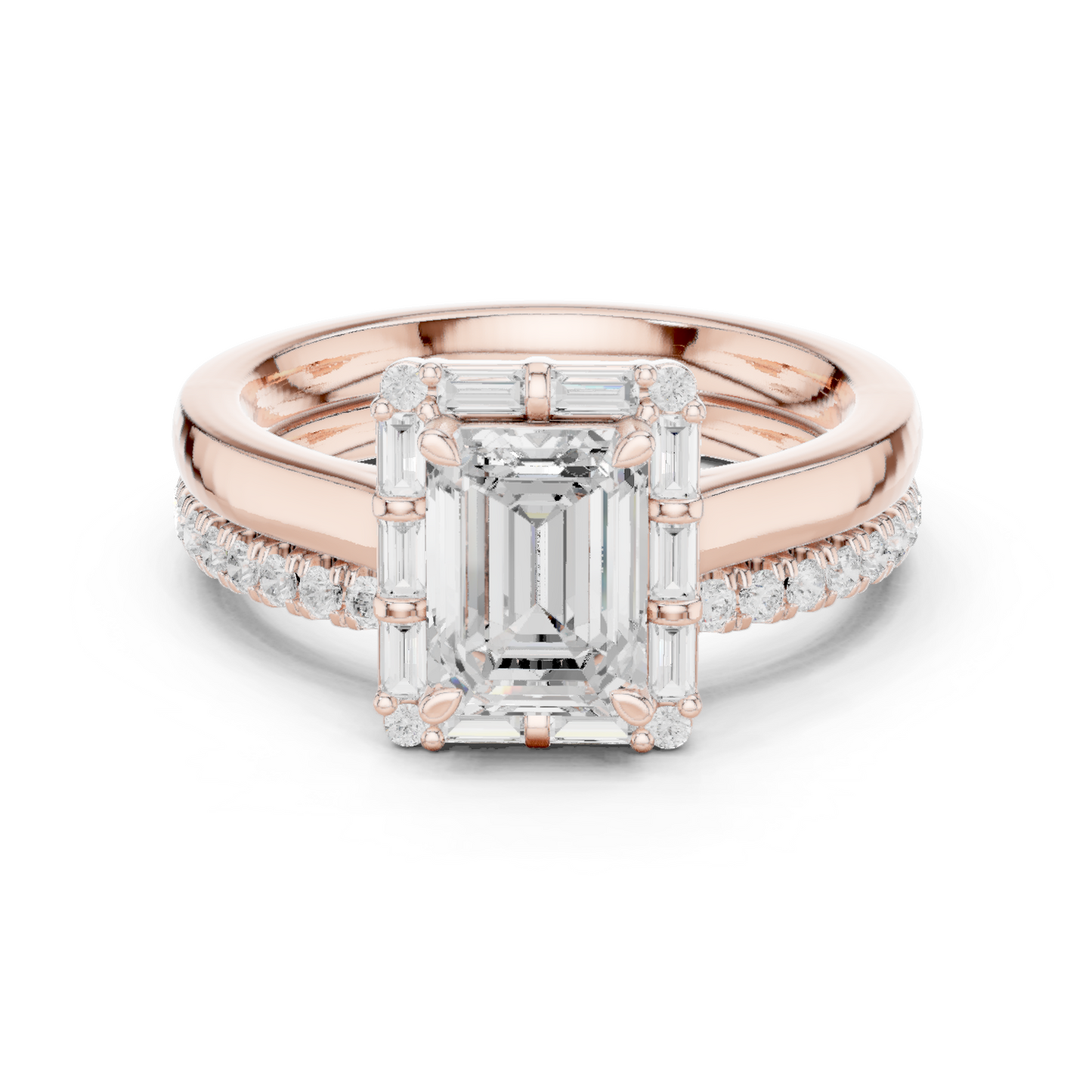 Mixed Shape Lab Grown Diamond Halo Ring