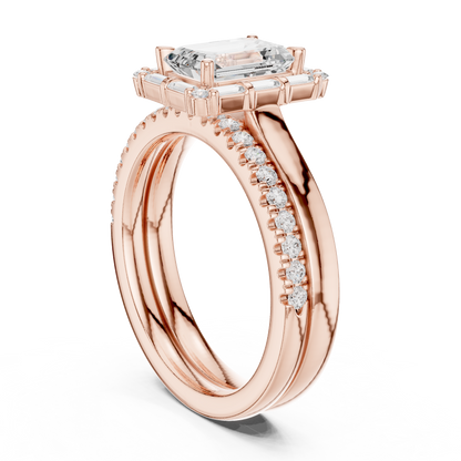 Mixed Shape Lab Grown Diamond Halo Ring