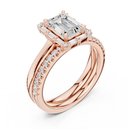 Mixed Shape Lab Grown Diamond Halo Ring