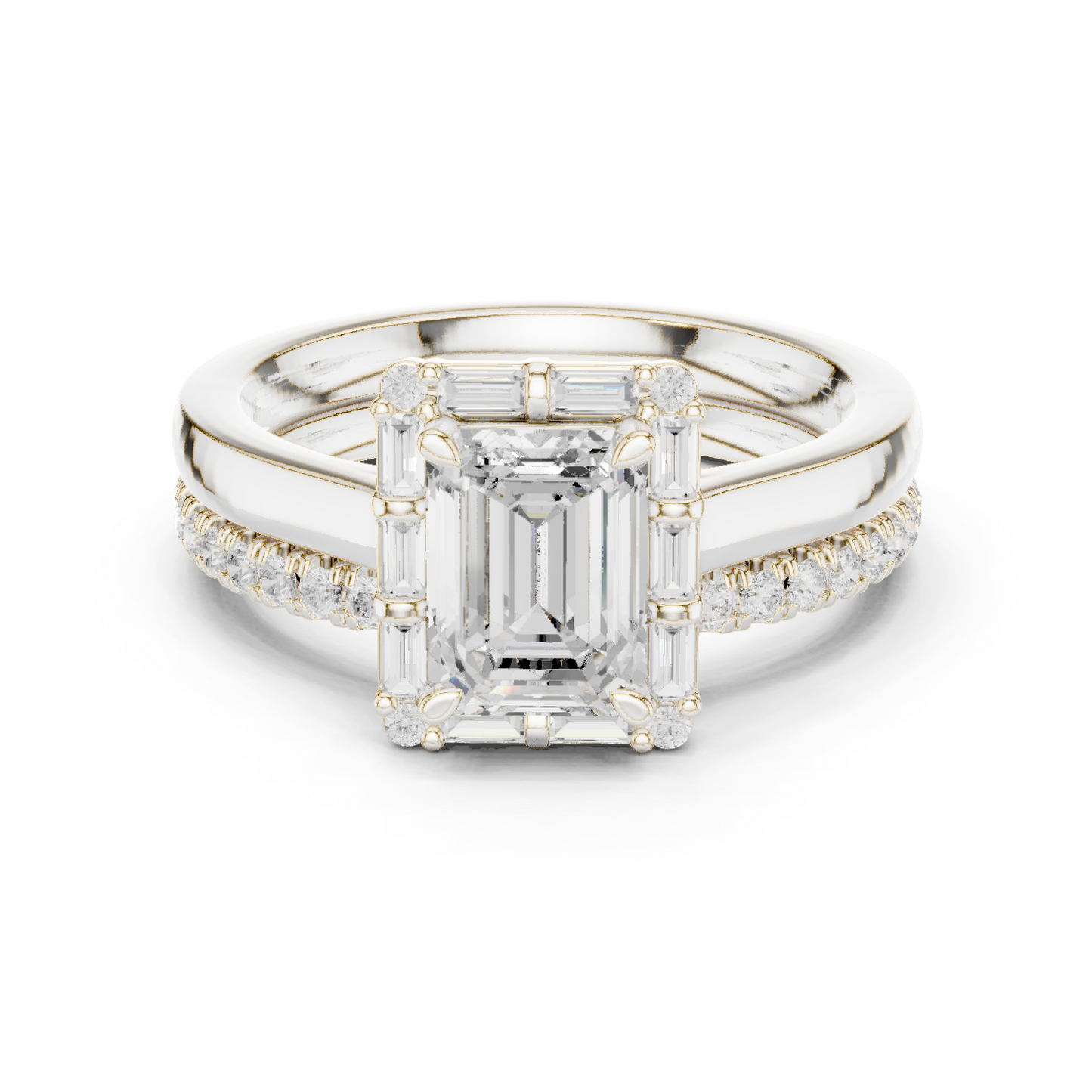 Mixed Shape Lab Grown Diamond Halo Ring