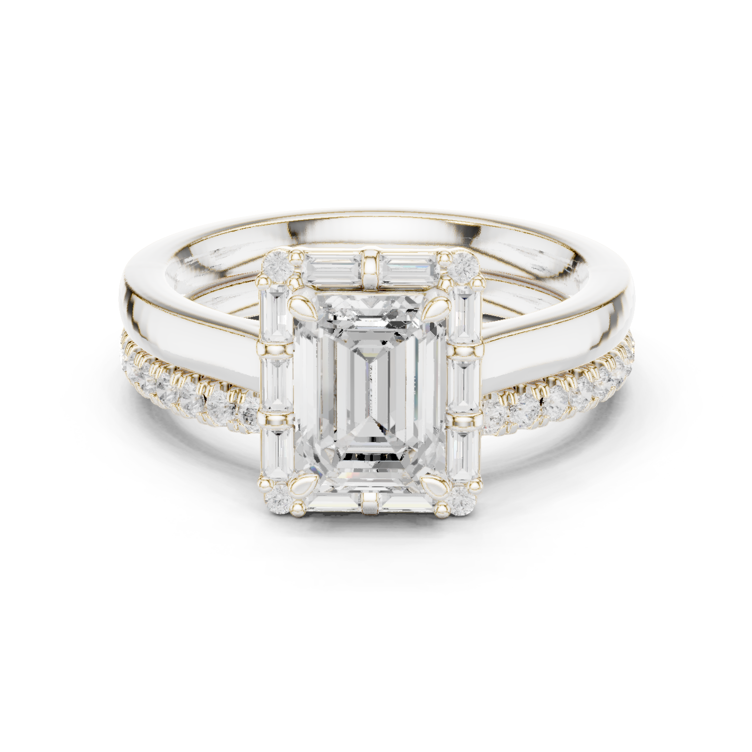 Mixed Shape Lab Grown Diamond Halo Ring