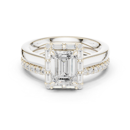 Mixed Shape Lab Grown Diamond Halo Ring