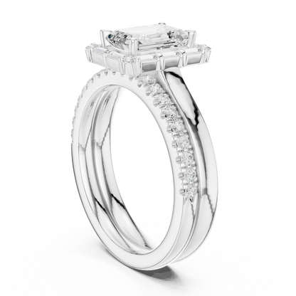 Mixed Shape Lab Grown Diamond Halo Ring