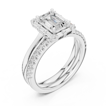 Mixed Shape Lab Grown Diamond Halo Ring