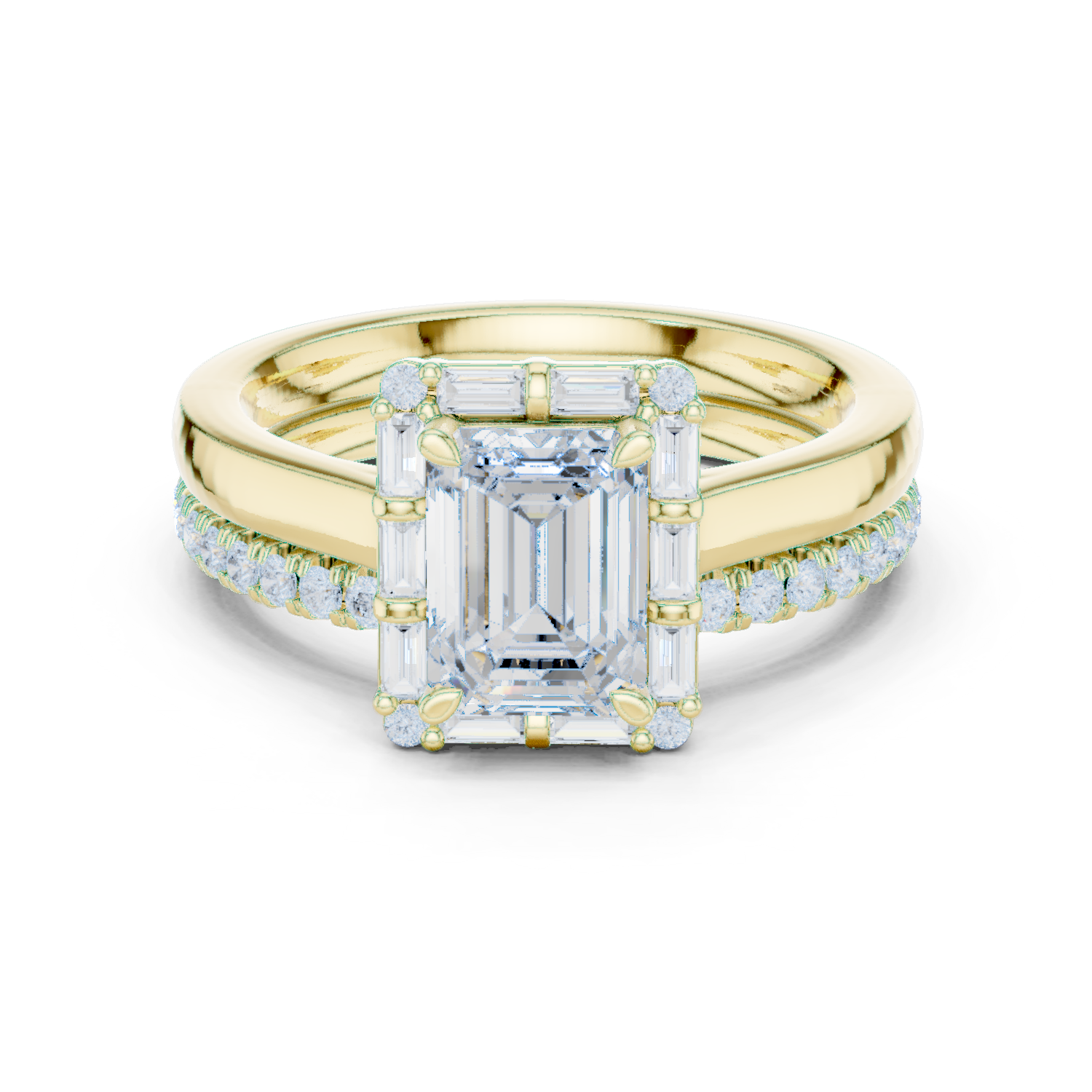 Mixed Shape Lab Grown Diamond Halo Ring