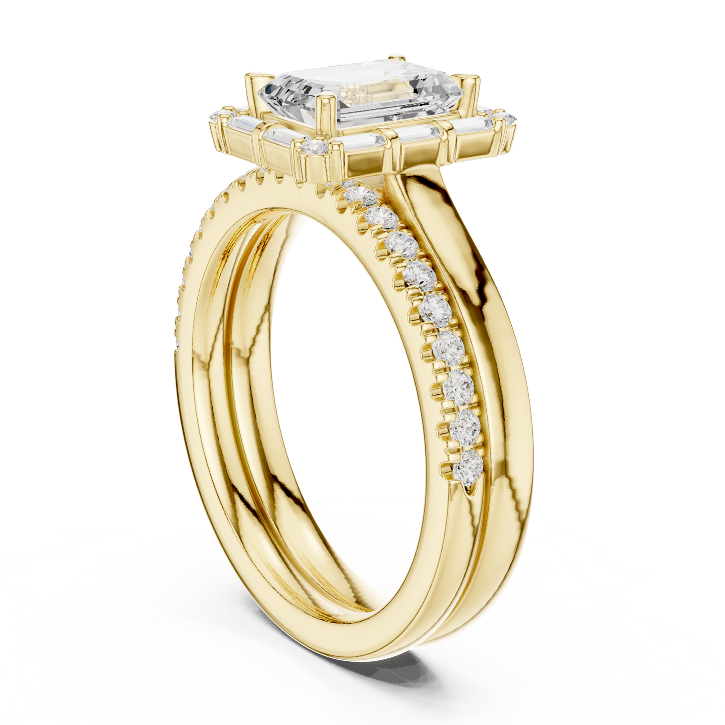Mixed Shape Lab Grown Diamond Halo Ring