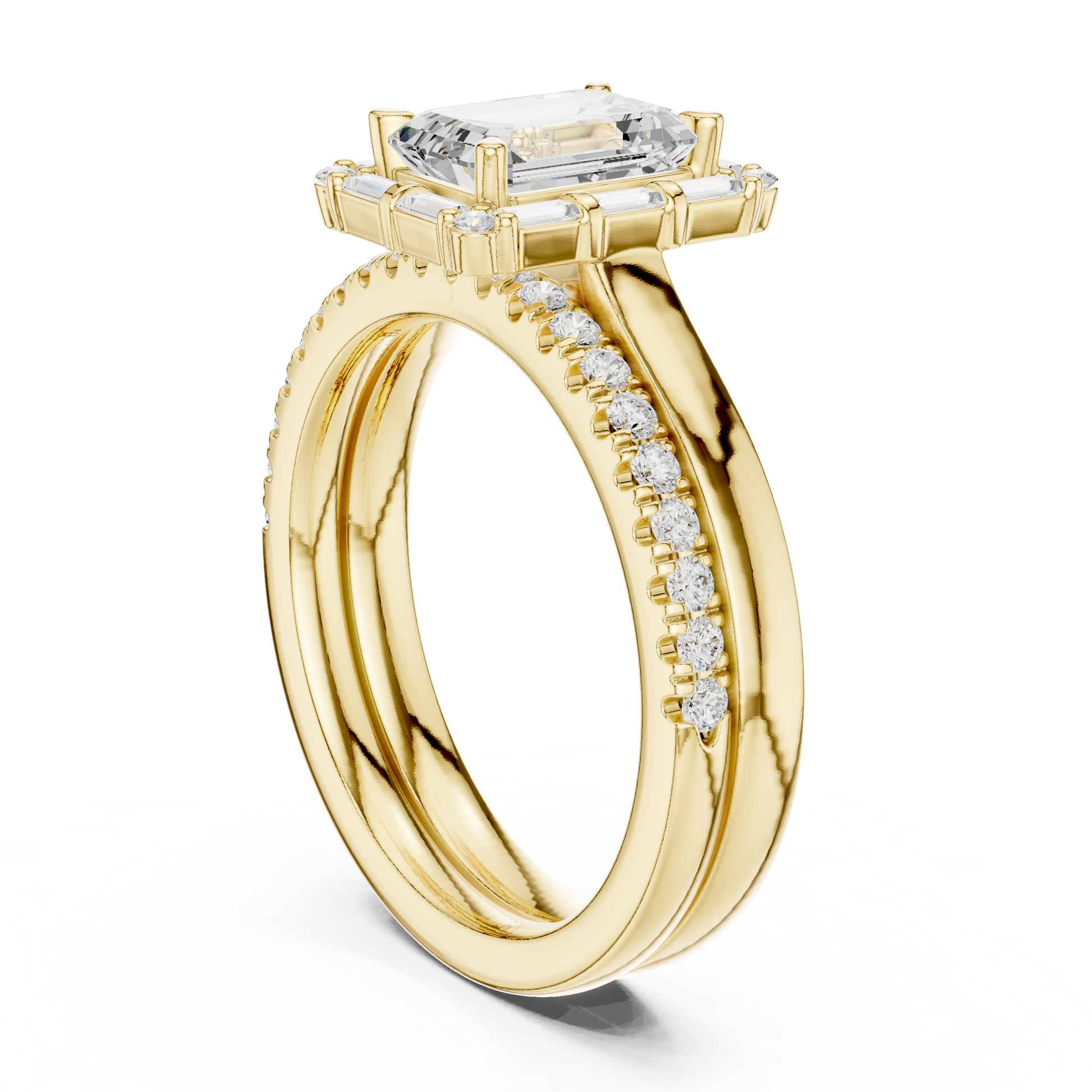 Mixed Shape Lab Grown Diamond Halo Ring