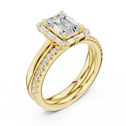 Mixed Shape Lab Grown Diamond Halo Ring