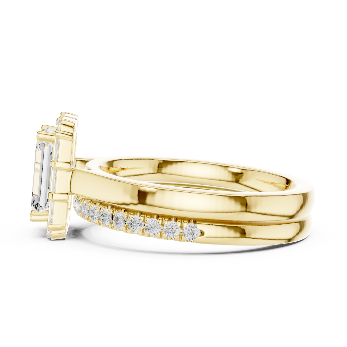 Mixed Shape Lab Grown Diamond Halo Ring
