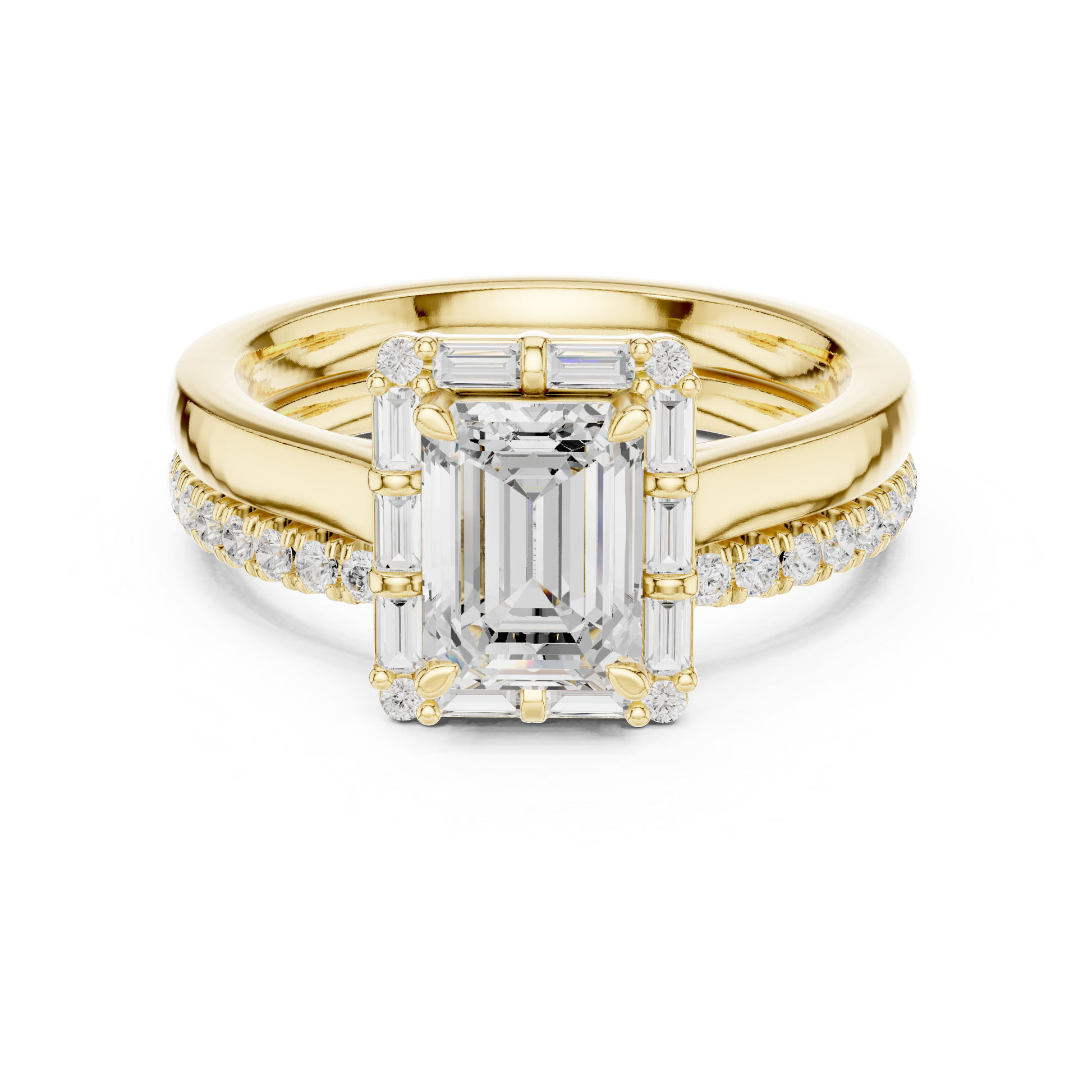Mixed Shape Lab Grown Diamond Halo Ring