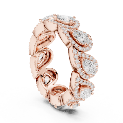 Mixed Shape Lab Grown Diamond Halo Ring