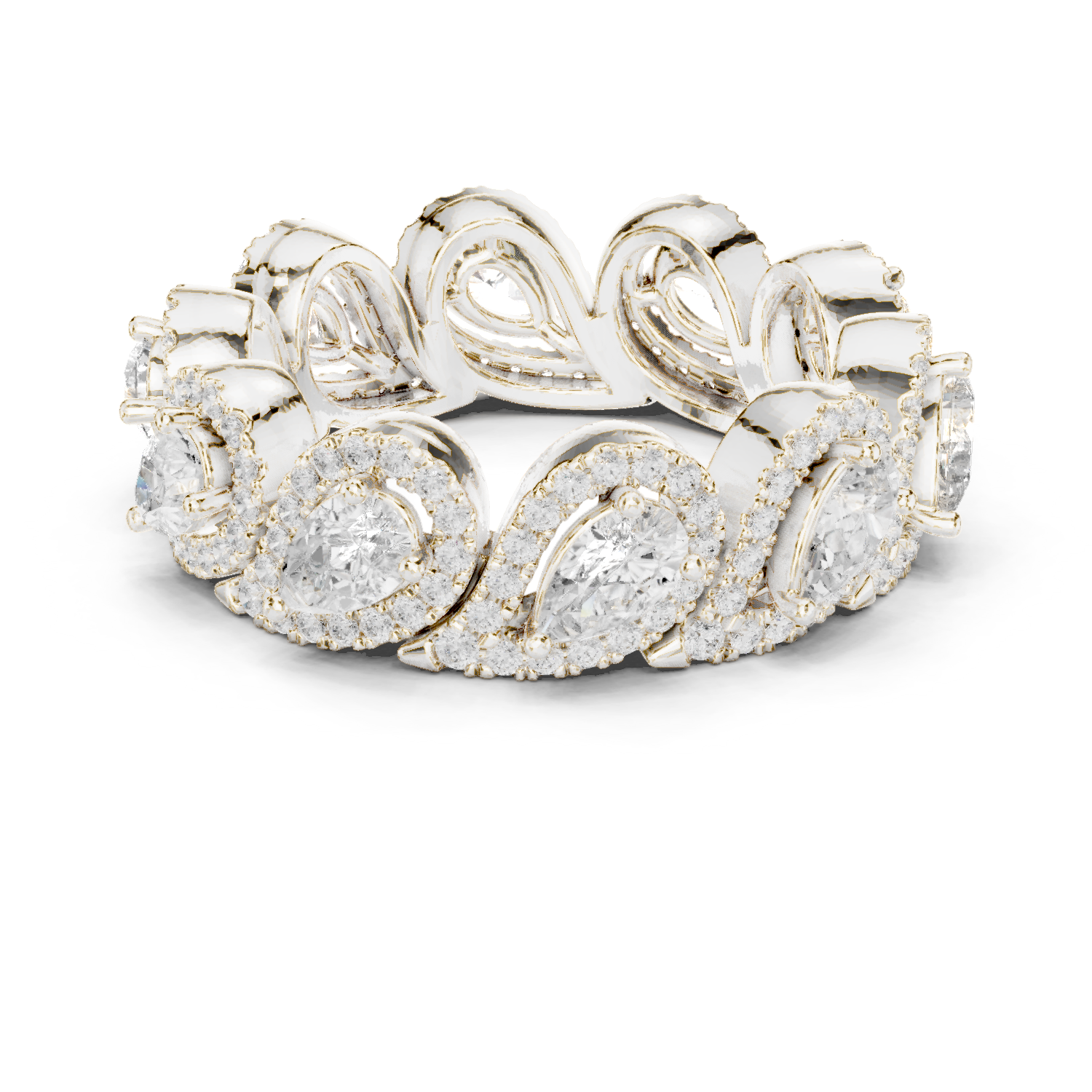 Mixed Shape Lab Grown Diamond Halo Ring