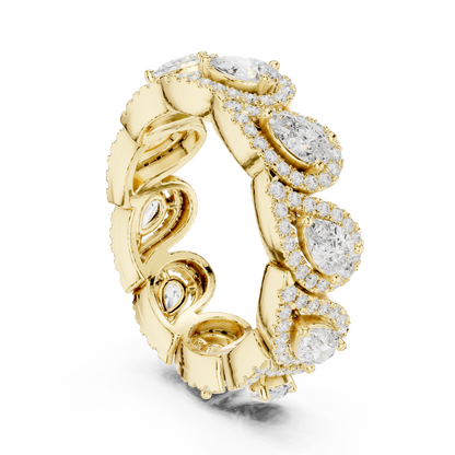 Mixed Shape Lab Grown Diamond Halo Ring