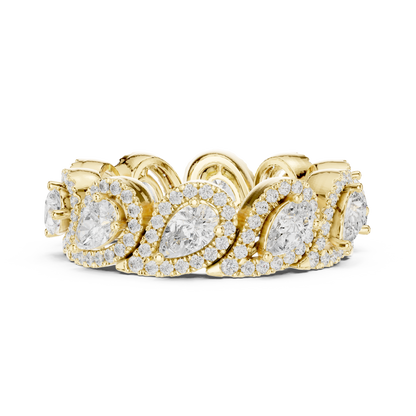 Mixed Shape Lab Grown Diamond Halo Ring