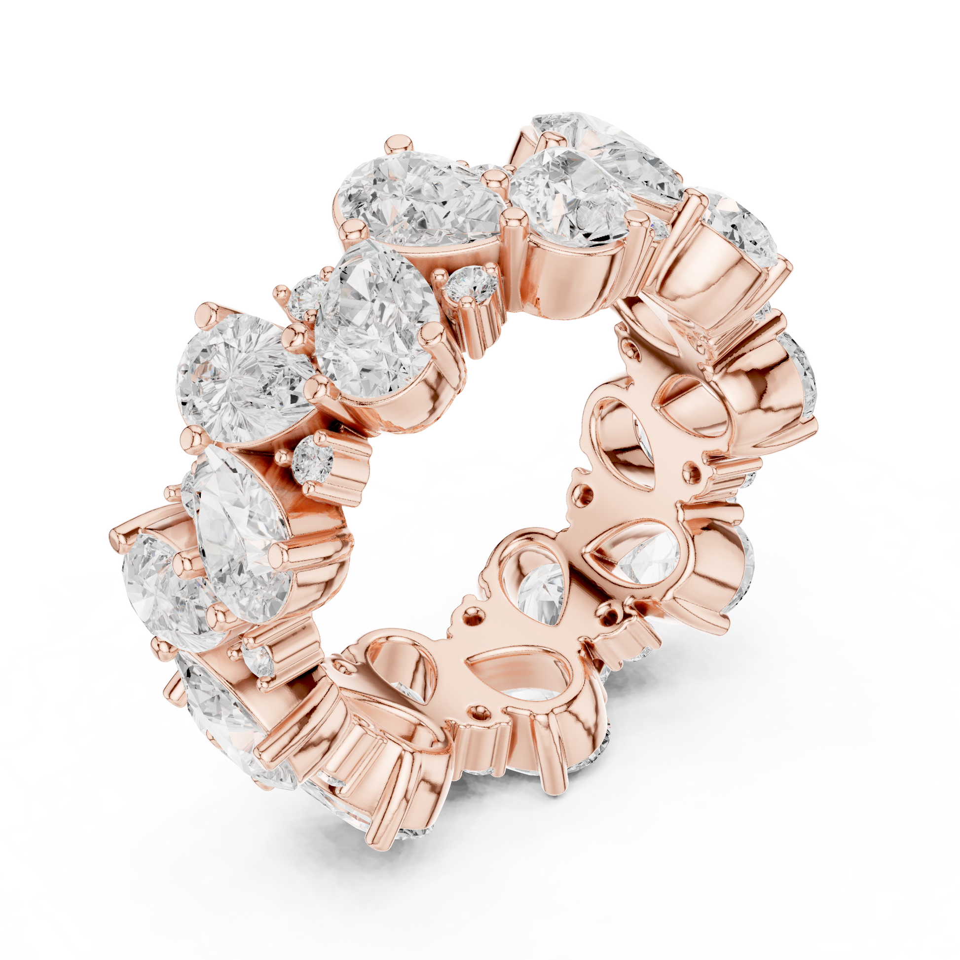 Mixed Shape Lab Grown Diamond Eternity Ring