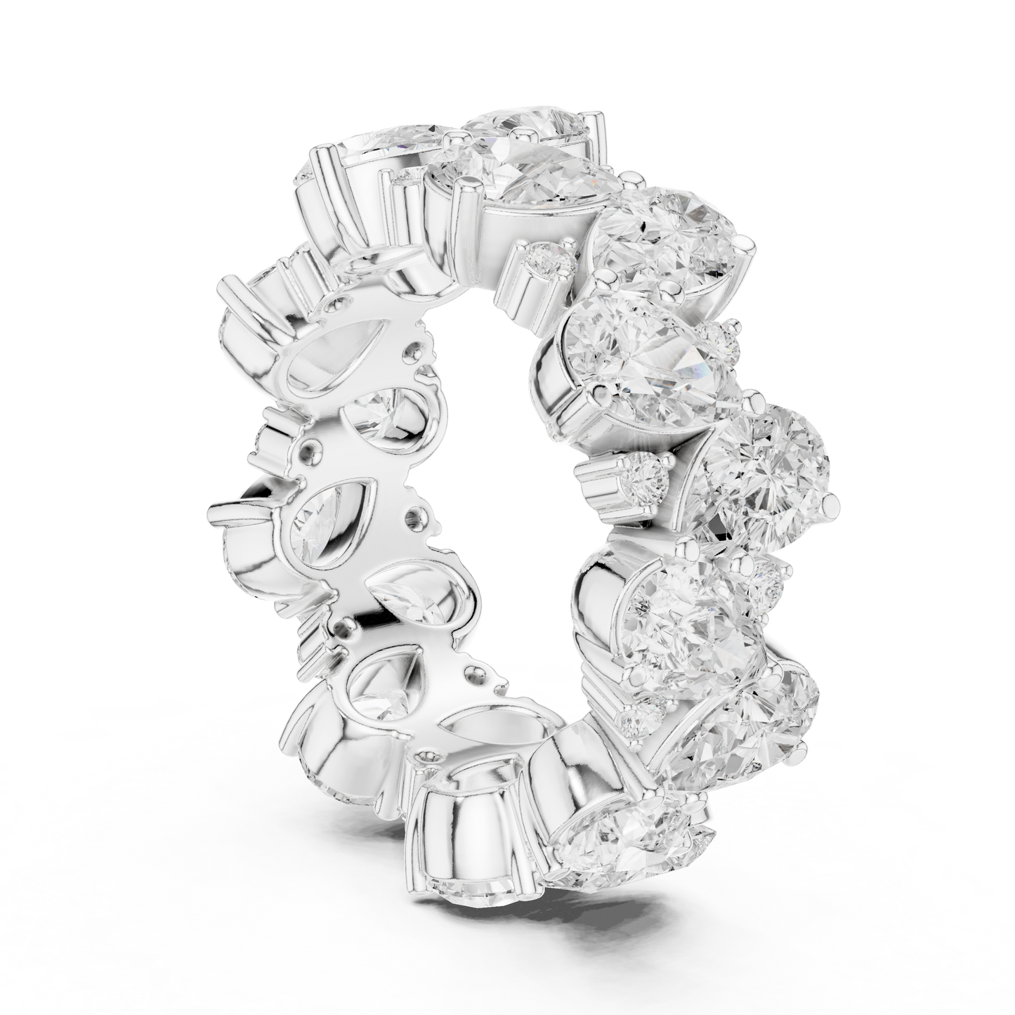 Mixed Shape Lab Grown Diamond Eternity Ring