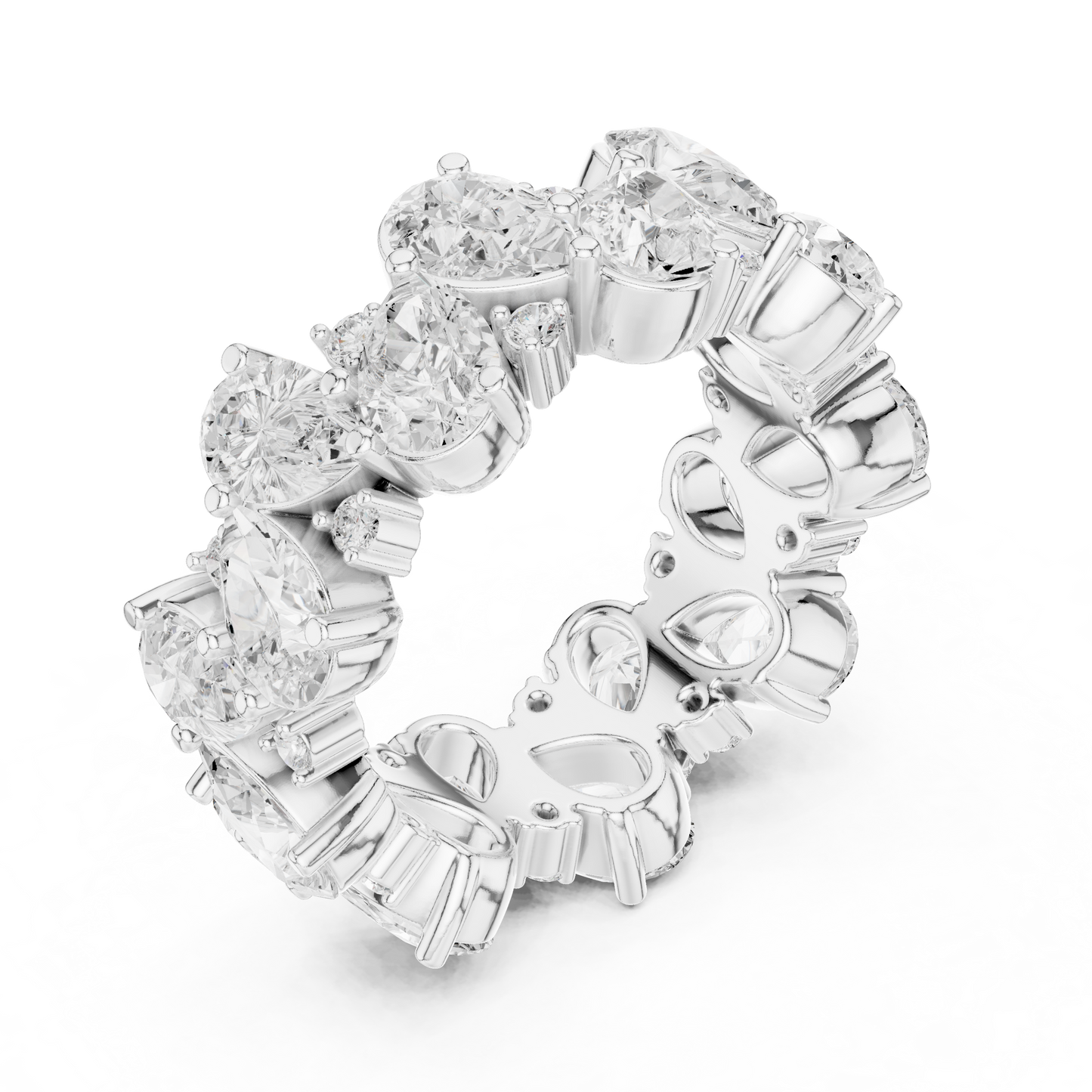 Mixed Shape Lab Grown Diamond Eternity Ring