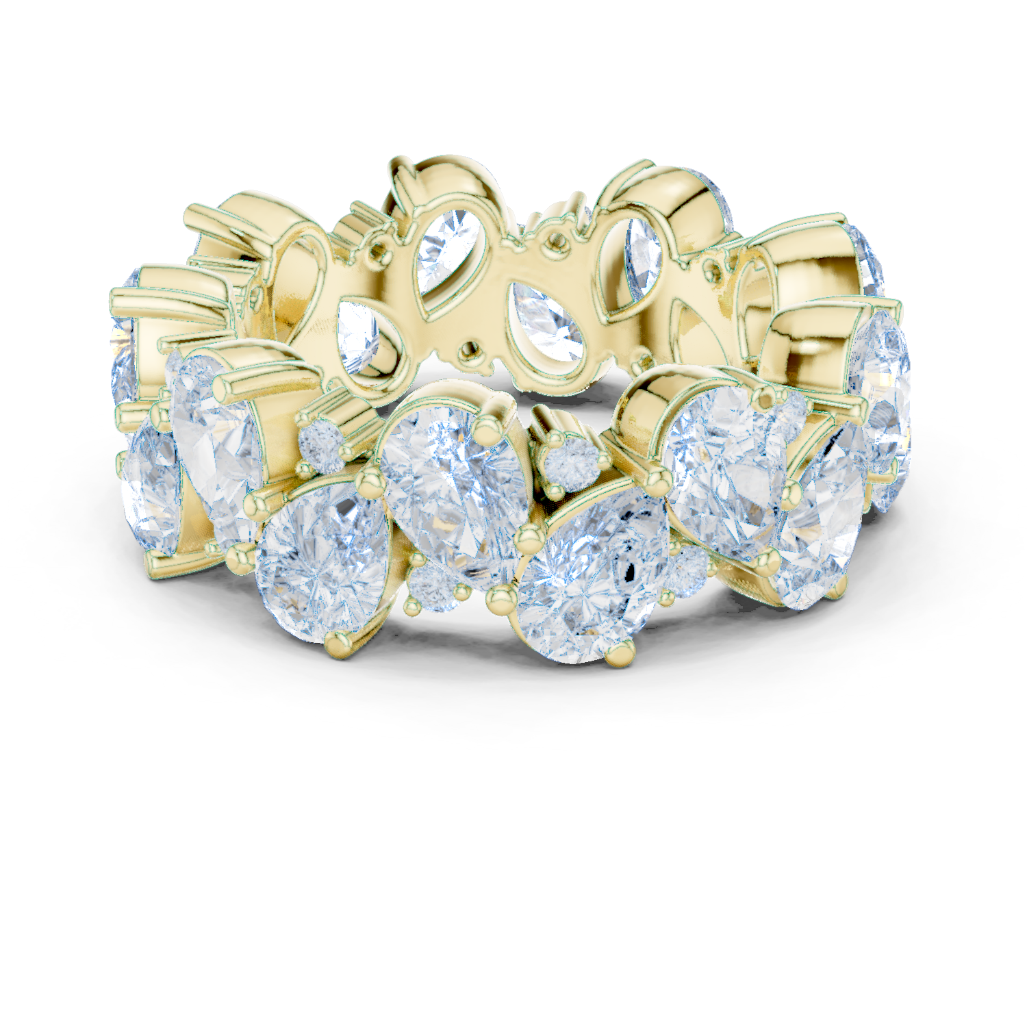 Mixed Shape Lab Grown Diamond Eternity Ring