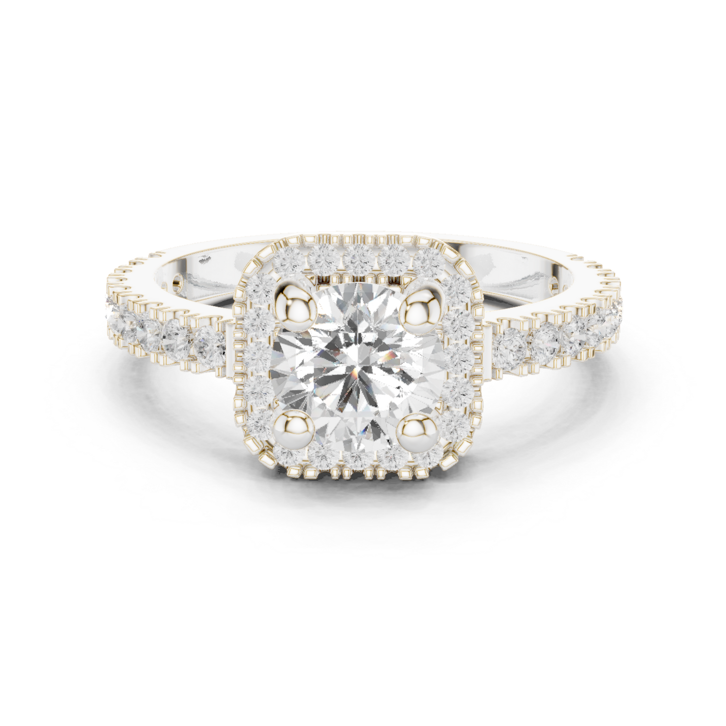 Round Halo Lab Grown Diamond Ring