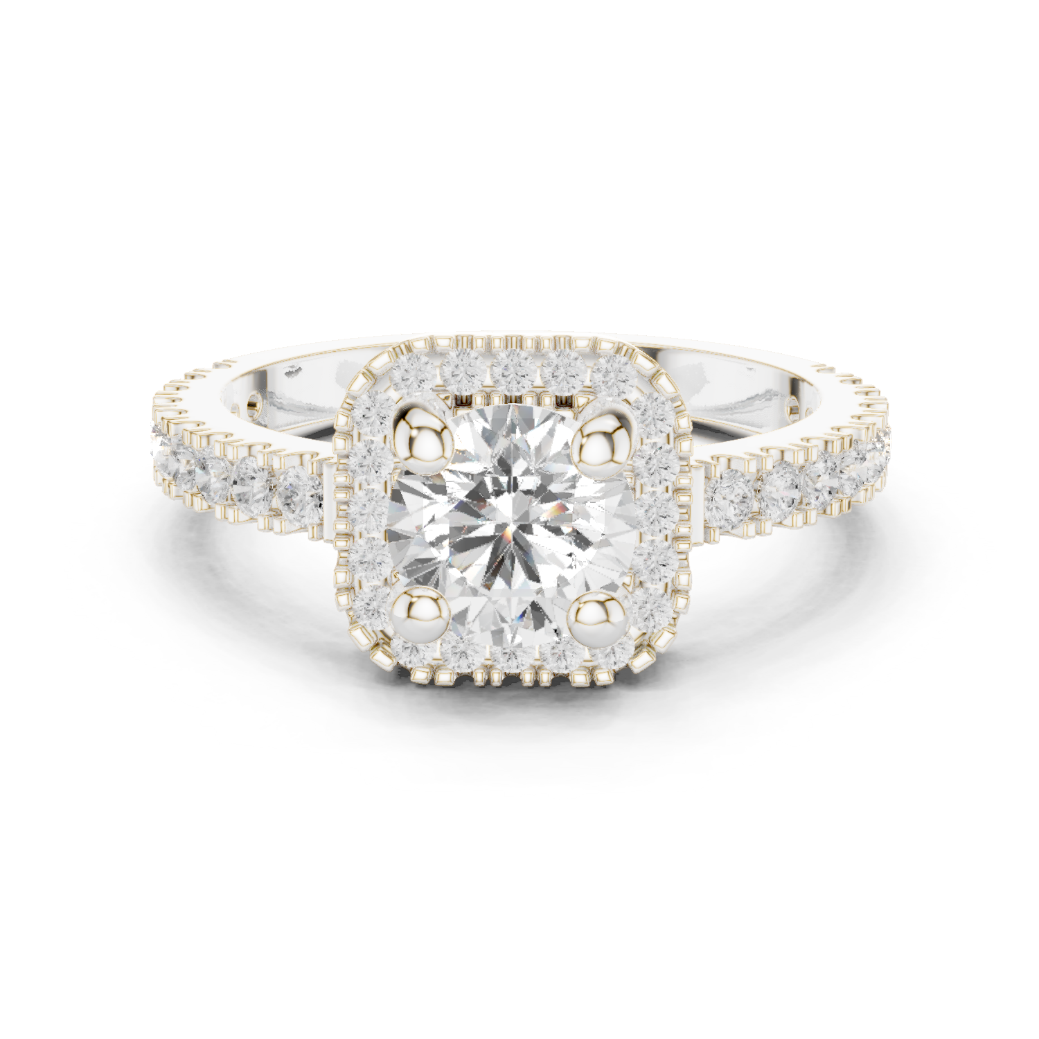 Round Halo Lab Grown Diamond Ring