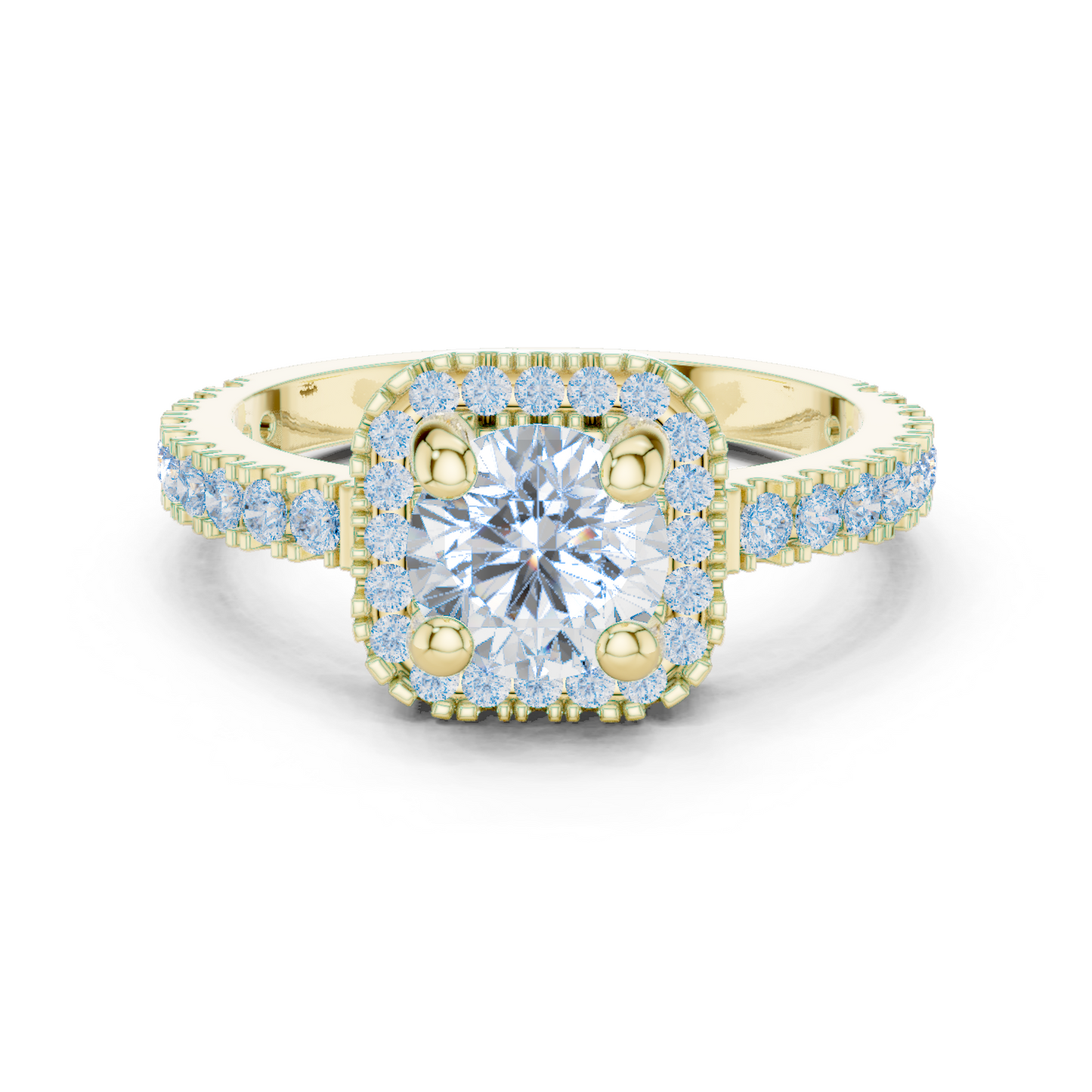 Round Halo Lab Grown Diamond Ring