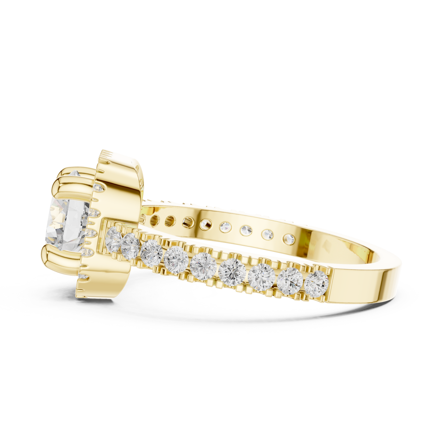 Round Halo Lab Grown Diamond Ring