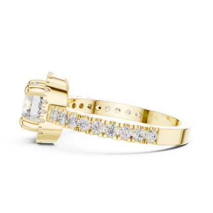 Round Halo Lab Grown Diamond Ring