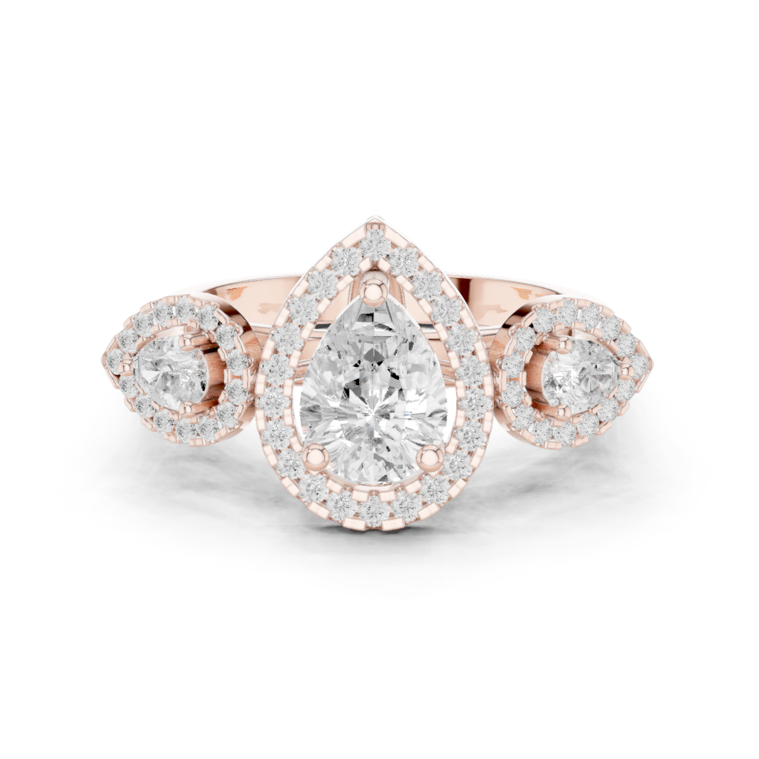 Mixed Shape Lab Grown Diamond Halo Ring