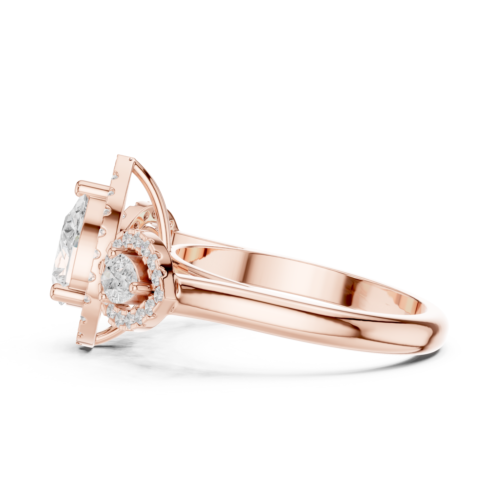 Mixed Shape Lab Grown Diamond Halo Ring
