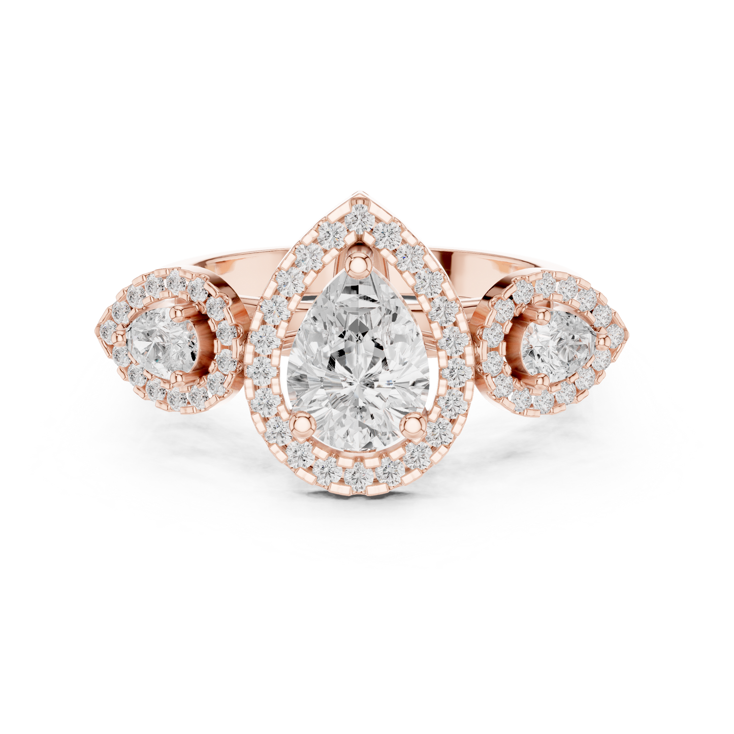 Mixed Shape Lab Grown Diamond Halo Ring