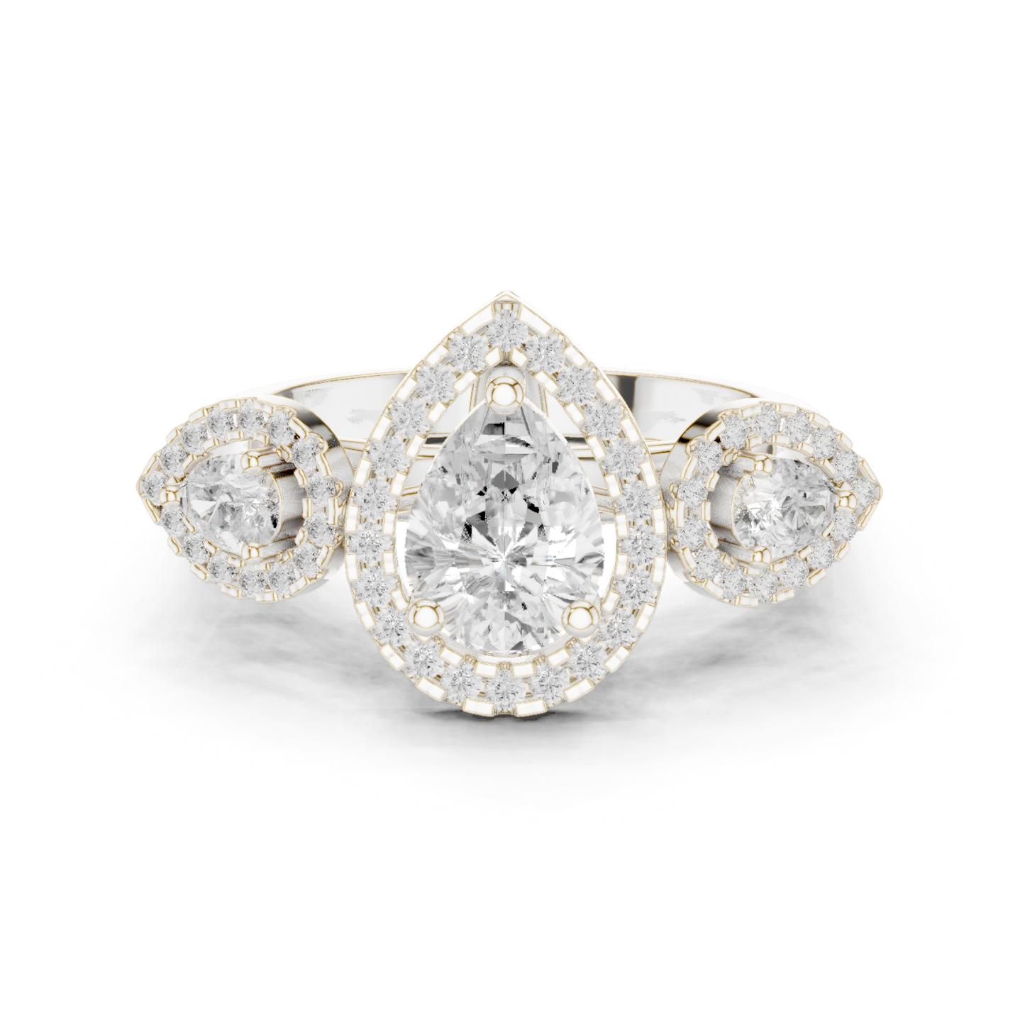 Mixed Shape Lab Grown Diamond Halo Ring