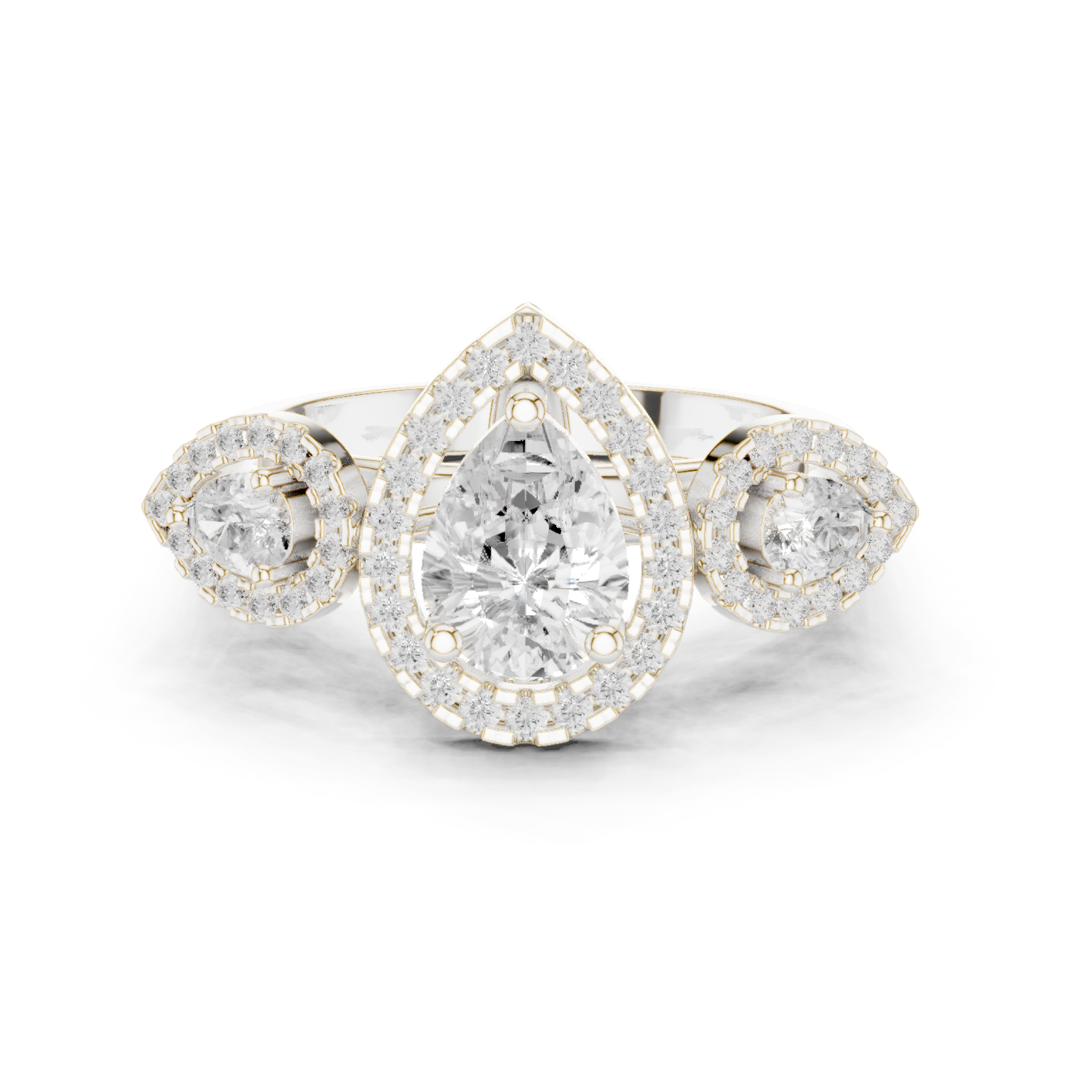 Mixed Shape Lab Grown Diamond Halo Ring