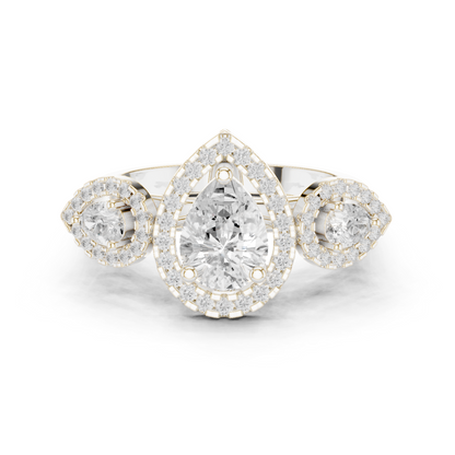 Mixed Shape Lab Grown Diamond Halo Ring