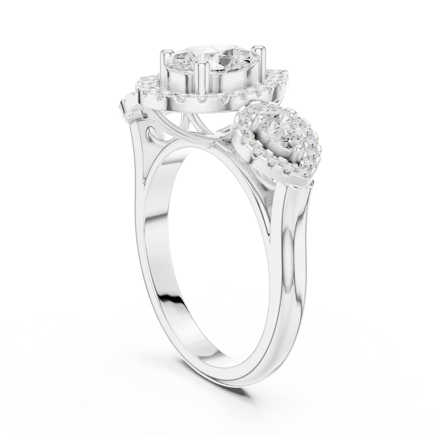 Mixed Shape Lab Grown Diamond Halo Ring