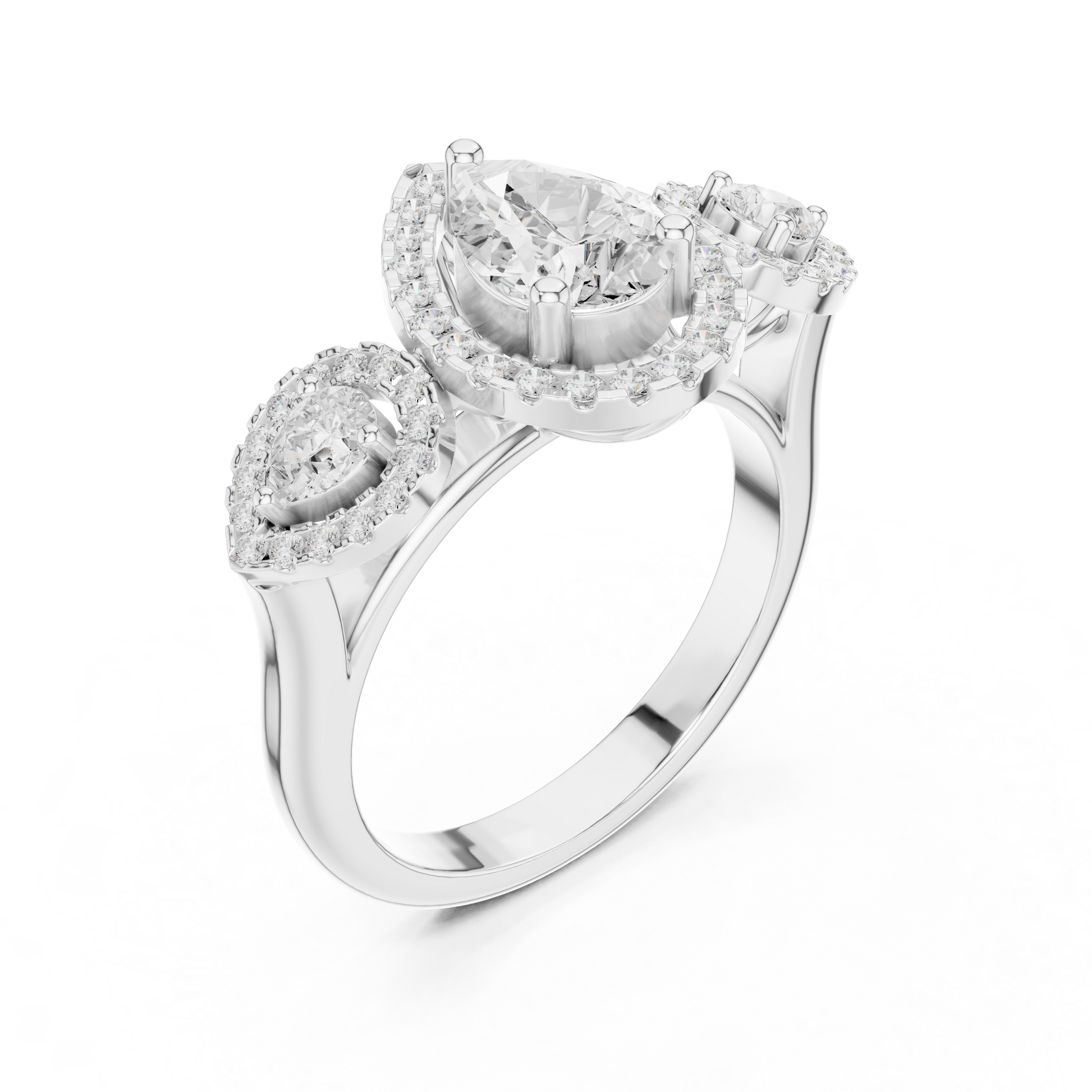 Mixed Shape Lab Grown Diamond Halo Ring