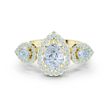 Mixed Shape Lab Grown Diamond Halo Ring