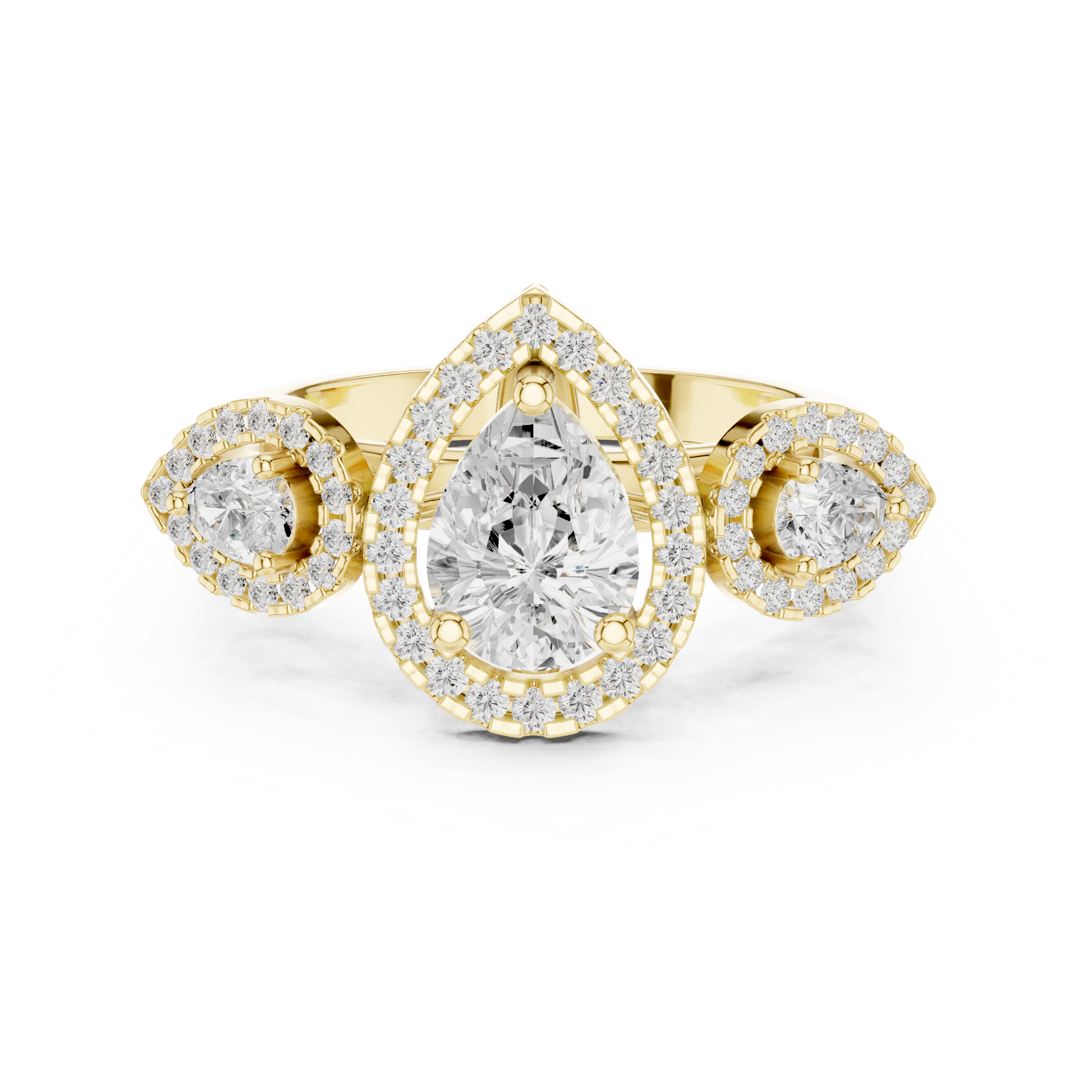 Mixed Shape Lab Grown Diamond Halo Ring