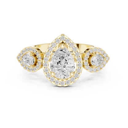 Mixed Shape Lab Grown Diamond Halo Ring