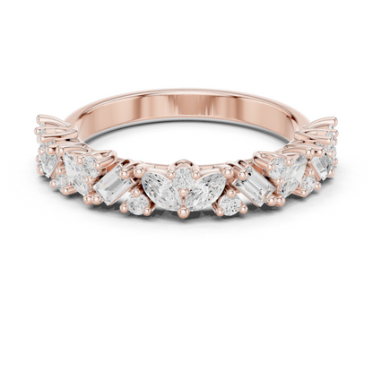 Mixed Shape Lab Grown Diamond Side Stone Ring