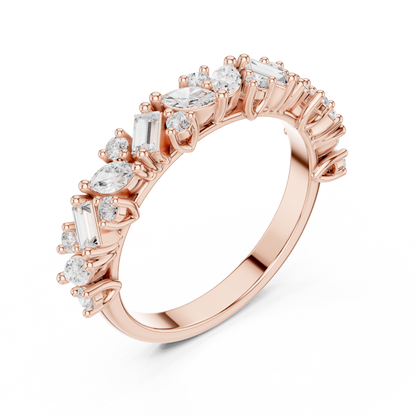 Mixed Shape Lab Grown Diamond Side Stone Ring