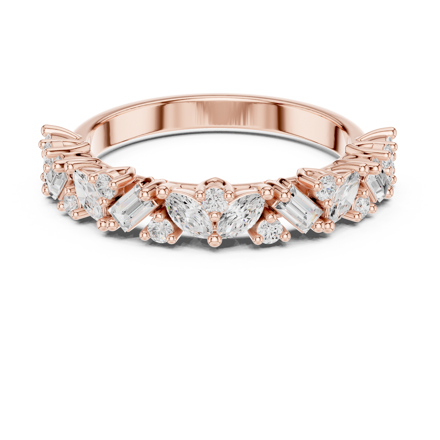 Mixed Shape Lab Grown Diamond Side Stone Ring