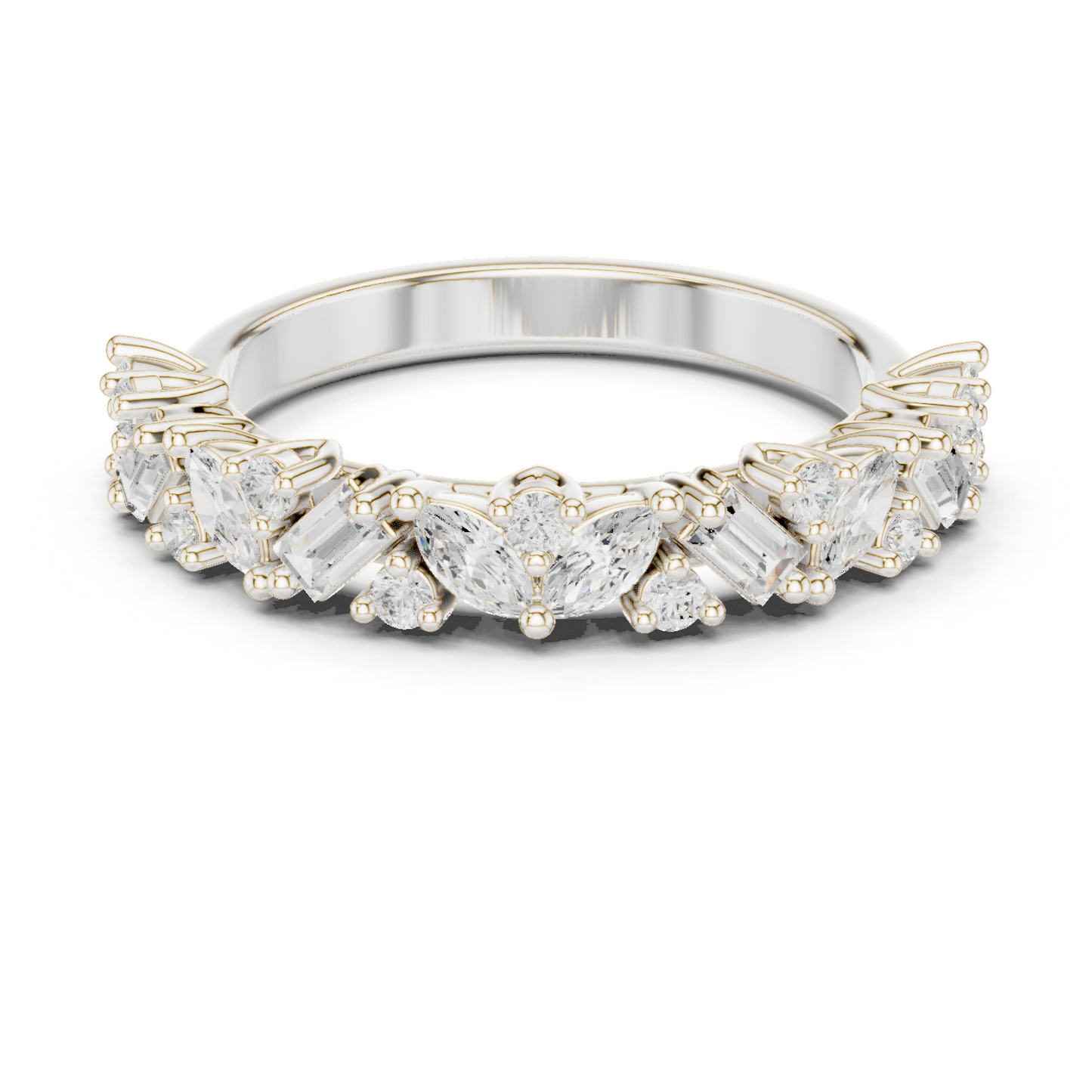 Mixed Shape Lab Grown Diamond Side Stone Ring